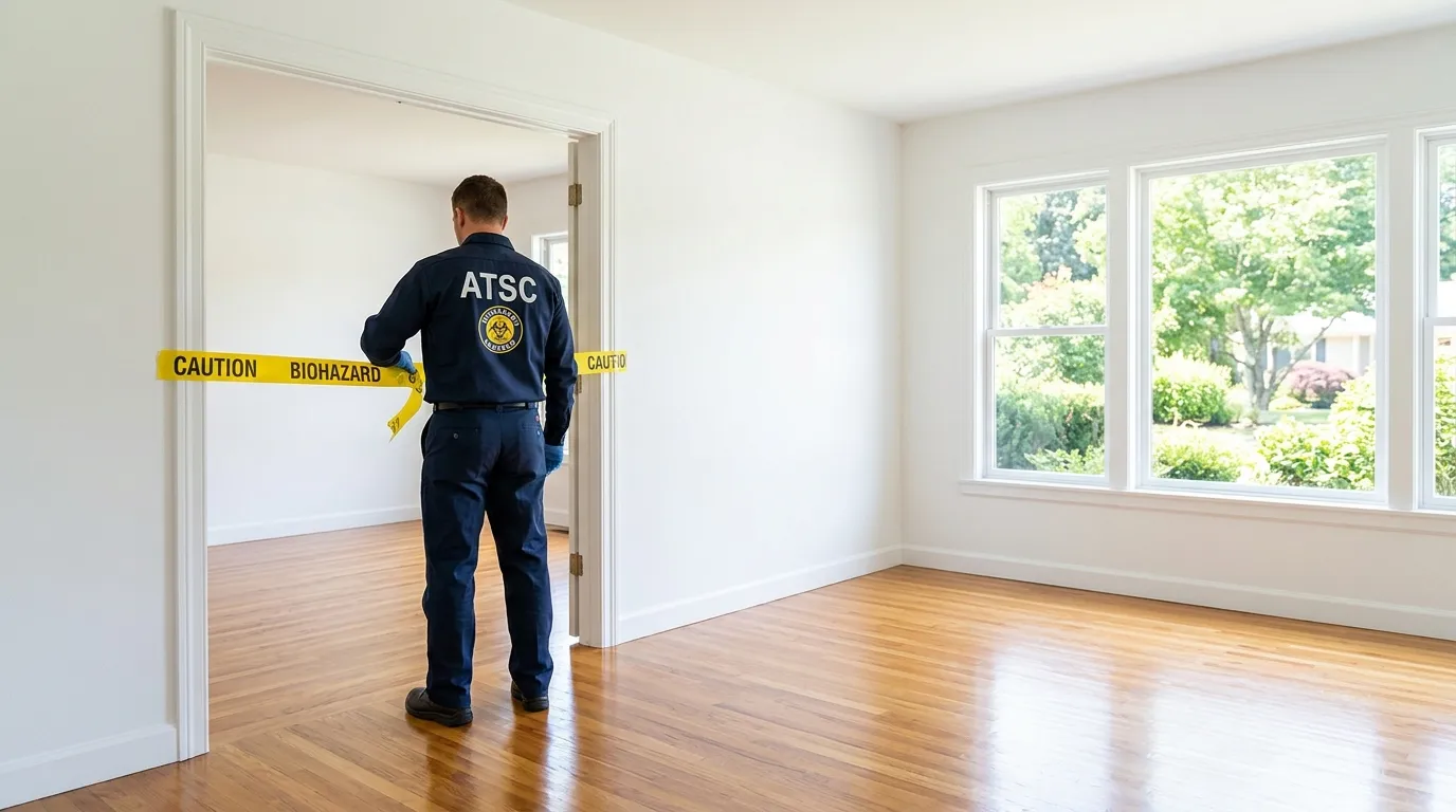 Certified biohazard cleanup crew performing Decomposition Cleanup in Shippensburg